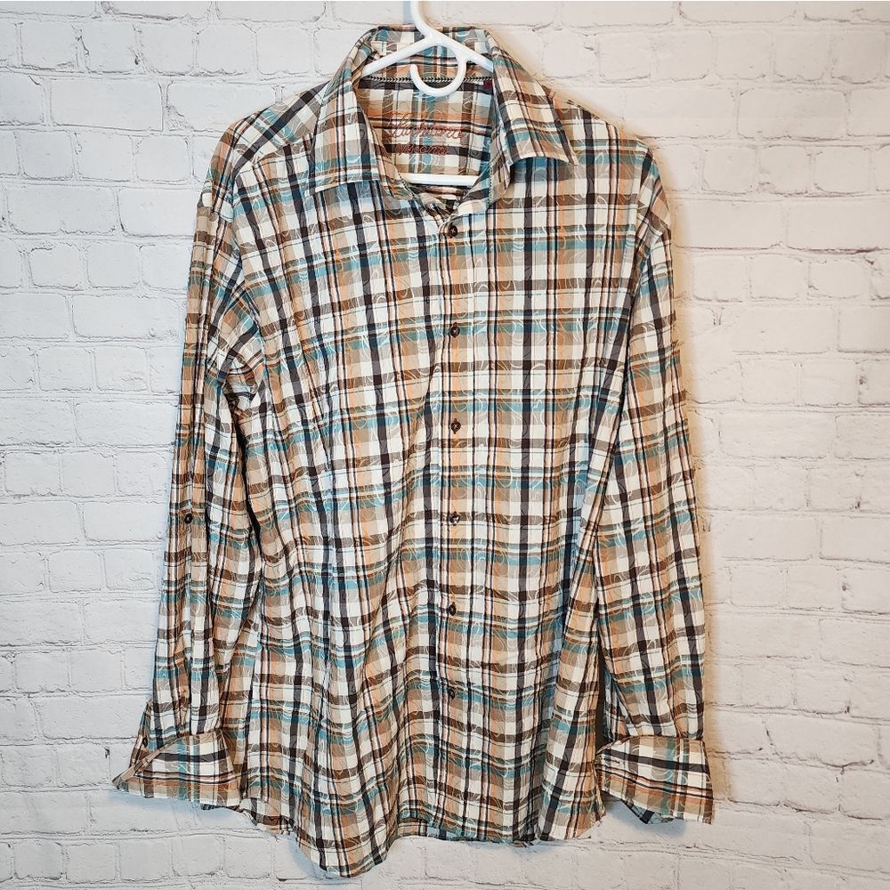 Men's Luchiano Visconti longsleeve button-down shirt, size XL